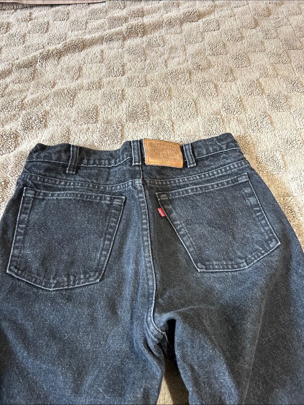 Levi’s 531 Vintage Black Jeans 33x32 Faded Wash Straight Leg USA Style